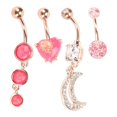 thumbnail image 5 of 2025 Latest Model 4pcs Belly Button Rings Set Dangle Barbell Stud Belly Rings ..., 5 of 5