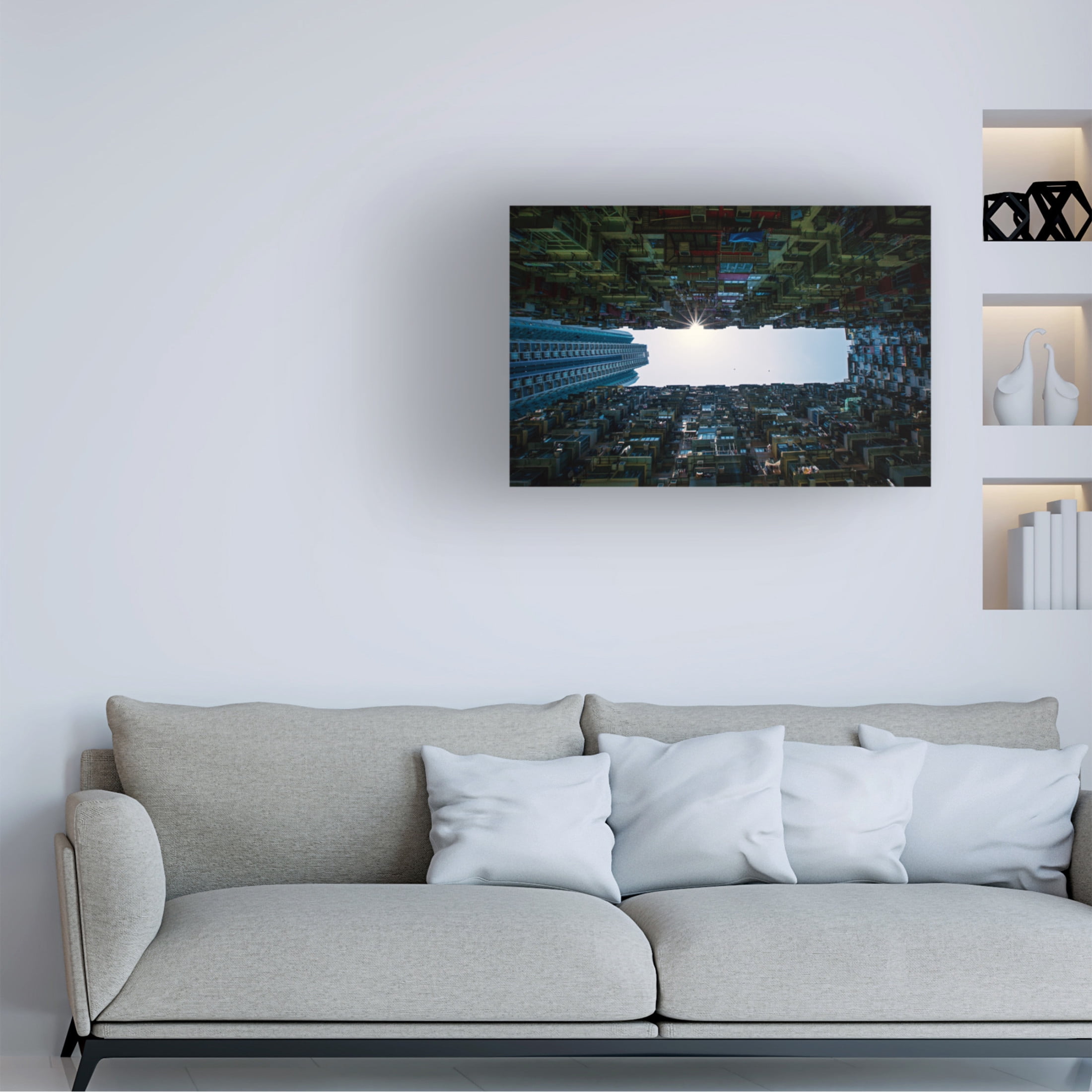 Canvas Wall Art - Heung-mu Her 'Yick Cheong Building' Wall Art for Living Room, Bedroom, or Office Décor by Trademark Fine Art - 32 x 22 Inches