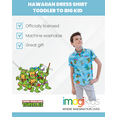 thumbnail image 3 of Teenage Mutant Ninja Turtles Donatello Raphael Leonardo Little Boys Hawaiian Button Down Shirt Toddler to Big Kid, 3 of 4
