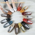 thumbnail image 3 of CHICVOMEY Womens Classic Genuine Leather Platform Loafers Casual Comfort Slip-On Boat Shoes with Soft Sole Driving Walking Moccasins Dress Shoes, 3 of 6