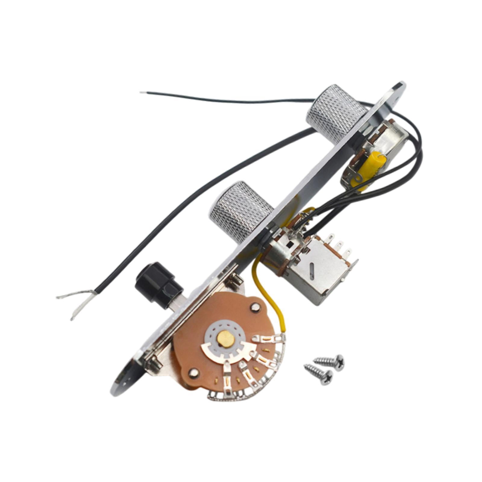 QccHieUs Electric Guitar Control Plate Loaded Replacement Volume Tone Control System 250K