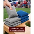 thumbnail image 7 of Play Platoon Weather Resistant Cornhole Bags - Set of 8 Regulation Corn Hole - Blue & Gray - Durable Duck Cloth Corn Hole for Tossing Game, Includes Tote Bag, 7 of 7