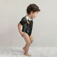 thumbnail image 2 of Kdxio Black And Gold White Horse Pattern Unisex Baby Cotton Short Sleeve Bodysuits-3 Months, 2 of 5