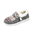 thumbnail image 3 of Willtoo Women's Plush Lined Slip On Shoes, Ethnic Pattern Warm Casual Loafers, Comfortable Non-Slip Winter Footwear, 3 of 6