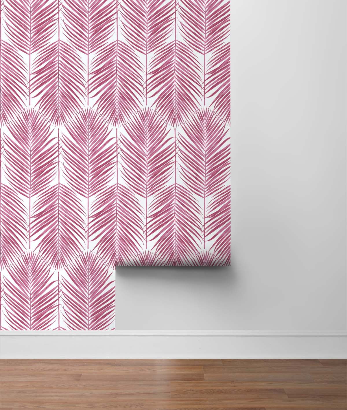 NextWall Cerise Pink Paradise Palm Peel and Stick Wallpaper