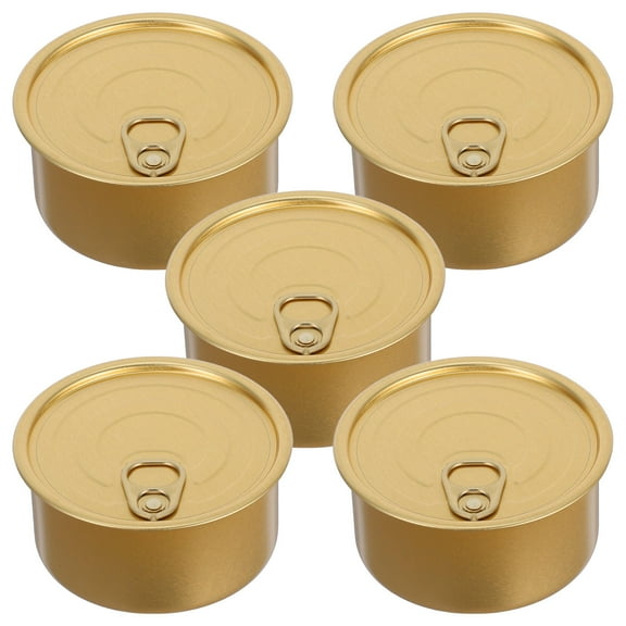Raindrops Masteelf 5 Sets Aluminum Food Storage Can Metal Cans with Lid for Cat Food Dog Treat Airtight Small Pop Can Container