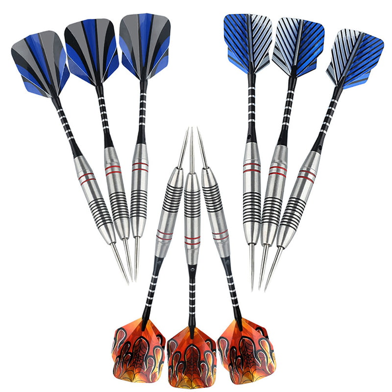 3Pcs 22g Professional Stainless Steel Tip Darts Set With Dart Flights &Case US 