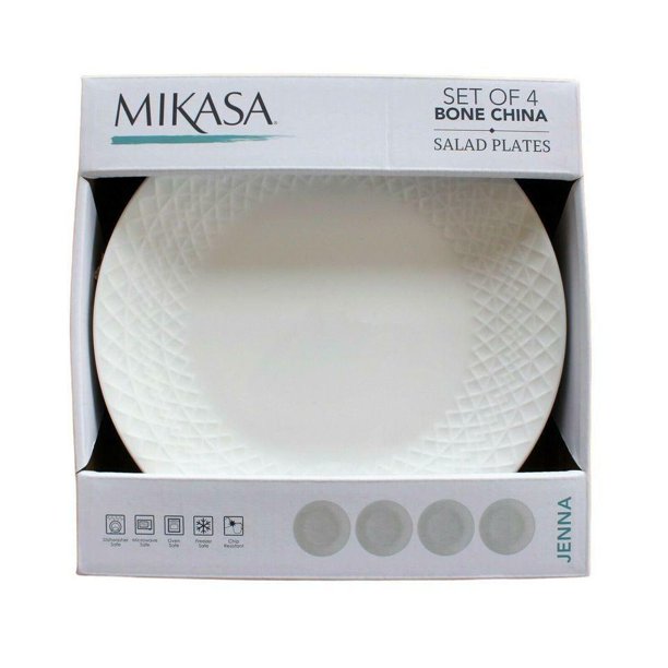 Mikasa Bone China JENNA 8 1/4" Salad / Desert Plates Set of 4
