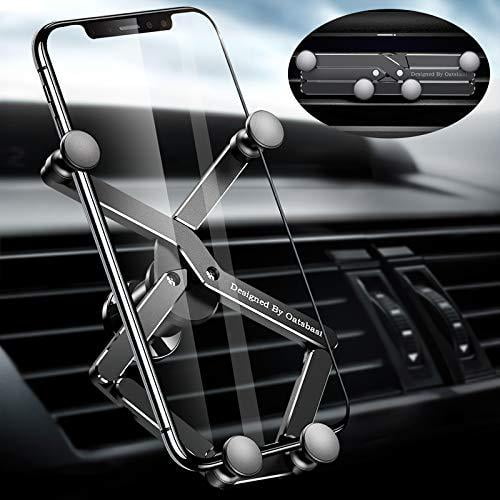 oatsbasf Support de Téléphone pour Voiture, Mains Libres, Support de Téléphone Gravité pour Évent de Voiture compatible avec iphone 12/12 Pro/Max/TP/TP max/xr/x/11/pro, galaxy s8/9/10, google Nexus