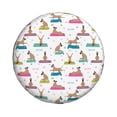 thumbnail image 3 of Spare Tire Cover, Great dane Yoga dogs funny Wheel Cover Tire Covers for Trailers Car Truck Camper Universal Tire Covering Fits Diameter 14 inch, 3 of 7