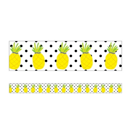 UPC: 0044222279721 | Simply Stylish Tropical Pineapples Straight Bulletin Board Borders (Other)