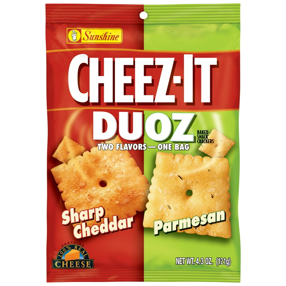 CheezIt Duoz, Sharp Cheddar & Parmesan, 4.3 Oz (Pack of 6) Walmart