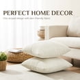 thumbnail image 6 of Softalker Throw Pillow Covers, Soft Corduroy Decorative Striped Pillow Cases 18x18 Inch Set of 2, Boho Cushion Pillow Cover for Farmhouse, Couch, Sofa, Bedroom, Living Room, Home Decor (Beige), 6 of 6