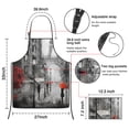 thumbnail image 6 of Paris Eiffel Tower Cooking Kitchen Aprons with Pocket Chemical Work Apron Waterproof Bib Aprons for Couple Bride Mrs Mr Cooking Aprons for Kitchen Cool BBQ Grilling (Set Of 2), 6 of 7