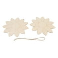 2pcs Wooden Flower Cutouts DIY Lotus Shape Unfinished Wooden Cutouts