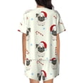 thumbnail image 3 of Bixox Women's Christmas Pug Dog Printed Pajama Set 2 Piece Lounge Set Top and Shorts Soft Pajamas, Shorts with Pockets, 3 of 7