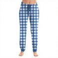 thumbnail image 3 of Hearthz Plaid Woman Pajama Pants Drawstring Elastic Cuffs Pj Bottoms Winter Soft Lightweight Womens Sleep Pants with Pocket, 3 of 6