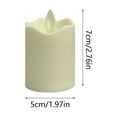 thumbnail image 3 of Wave Shape LED Flameless Electronic Candles Set with Realistic Flickering Effect for Wedding Decor, 3 of 7