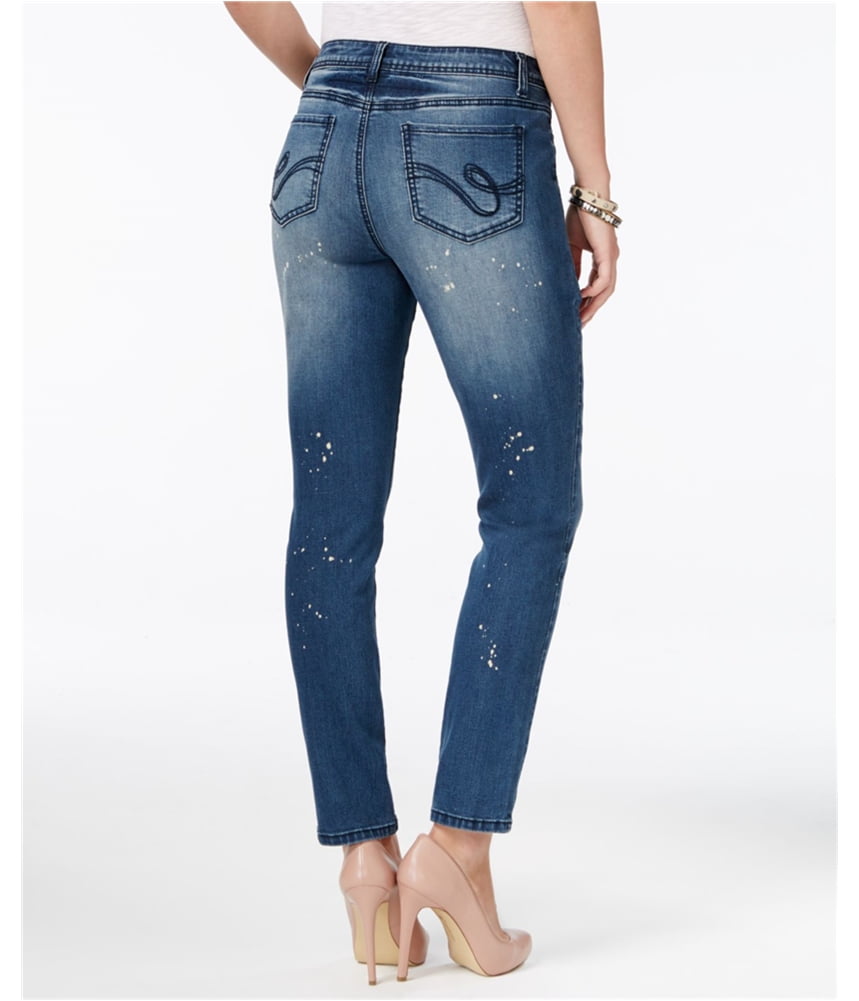 Earl Jean Womens Splatter Skinny Fit Jeans Bluemed 6x29 Walmart Canada