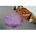 thumbnail image 4 of Turkish Rug, Round Rug, Vintage Rug, Accent Rug, Anatolian Rugs, Rugs For Kitchen, 4x4 ft Purple Rug, Overdyed Rugs, Entryway Rug, 13268, 4 of 10