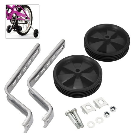 Universal Bicycle Training Wheels 12 to 20 Inch Bike Side Wheels Bicycle Stabiliser Color:Black