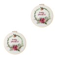 thumbnail image 2 of Yuarrent Kit de inicio de punto de bordado de Navidad DIY patrón de Navidad hecho a mano bordado de tela aro principiante bordado punto de cruz S339 2piezas Yuarrent CBP176388, 2 of 6