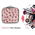 thumbnail image 6 of FORMRS Travel Makeup Bag Large Capacity Train Case Cosmetic Organizer with Adjustable Dividers, Cherries Pattern, 6 of 8