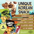 thumbnail image 2 of K-Munchies Orion Turtle Chips BCF26 - 6 Variety Packs, 49g - Choco Churro (2), Sweet Corn (2), and Flamin' Lime Korean (2) - Savory, Crispy Korean Snacks - On-The-Go Korean Corn Snack Chips, 2 of 3