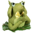 thumbnail image 3 of Northlight Smiling Hear No Evil Frog with Bowtie Spring Decoration - 7.5" - Green and Yellow, 3 of 6