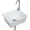 White, variant on kitchen Single Bowl Utility Sink, Kitchen Wall-Mounted Sink With faucet hole, Plastic rv sink for Home, Restaurant, Dorm, Garage, Bathroom,Laundry
