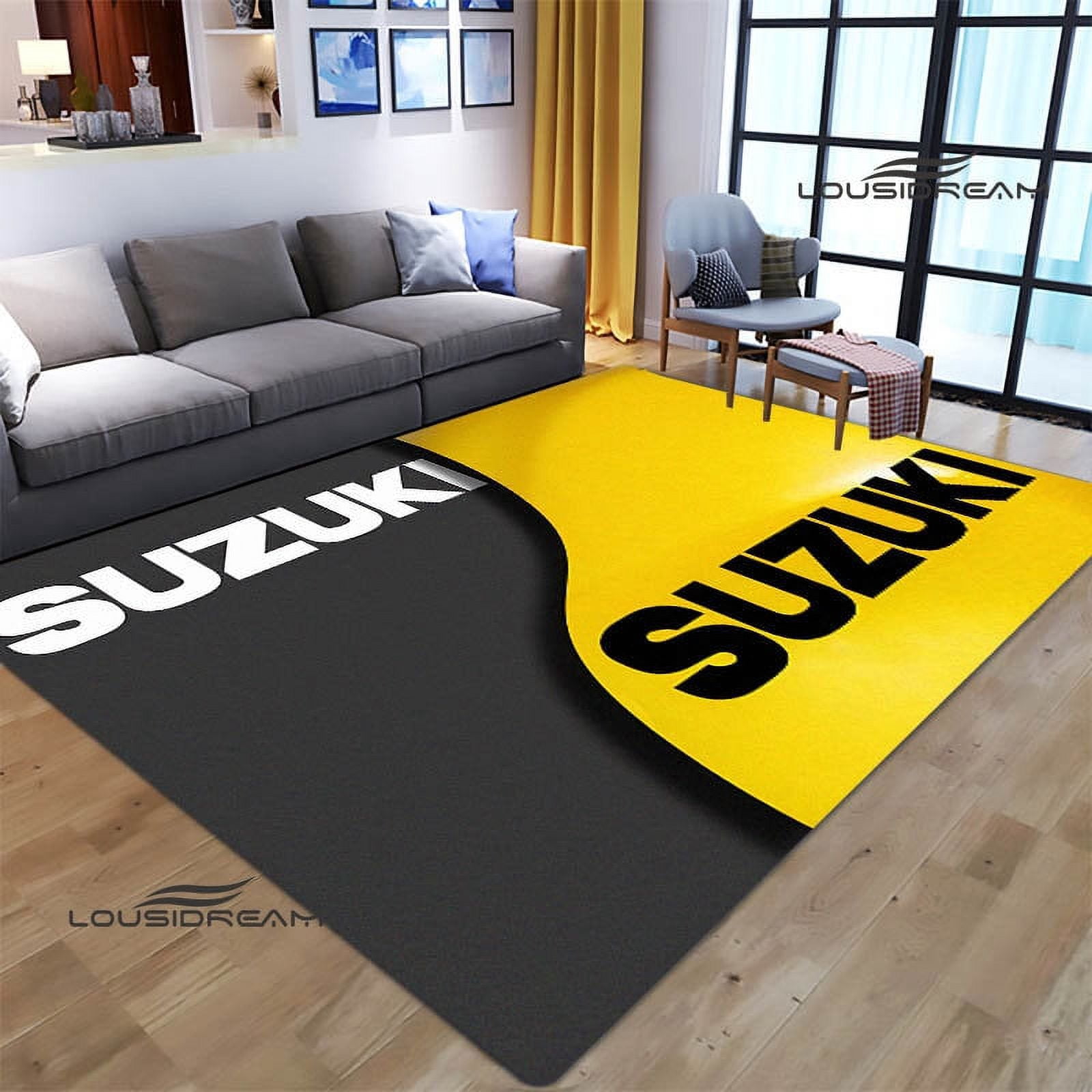 S-SUZUKI motorcycle printed carpet non-slip carpet yoga cushion area carpet outdoor carpet photography channel Birthday Gift