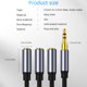 thumbnail image 3 of Cable divisor de auriculares sweethay conector de 3,5mm adaptador de audio Hembra a 3 macho, 3 of 6
