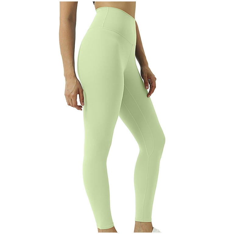 Efsteb Leggings for Women Yoga Pants Comfy Casual Ladies Sports Pants Yoga  Pants Fitness Pants High Waist Running Gym Leggings (Mint Green,L) 