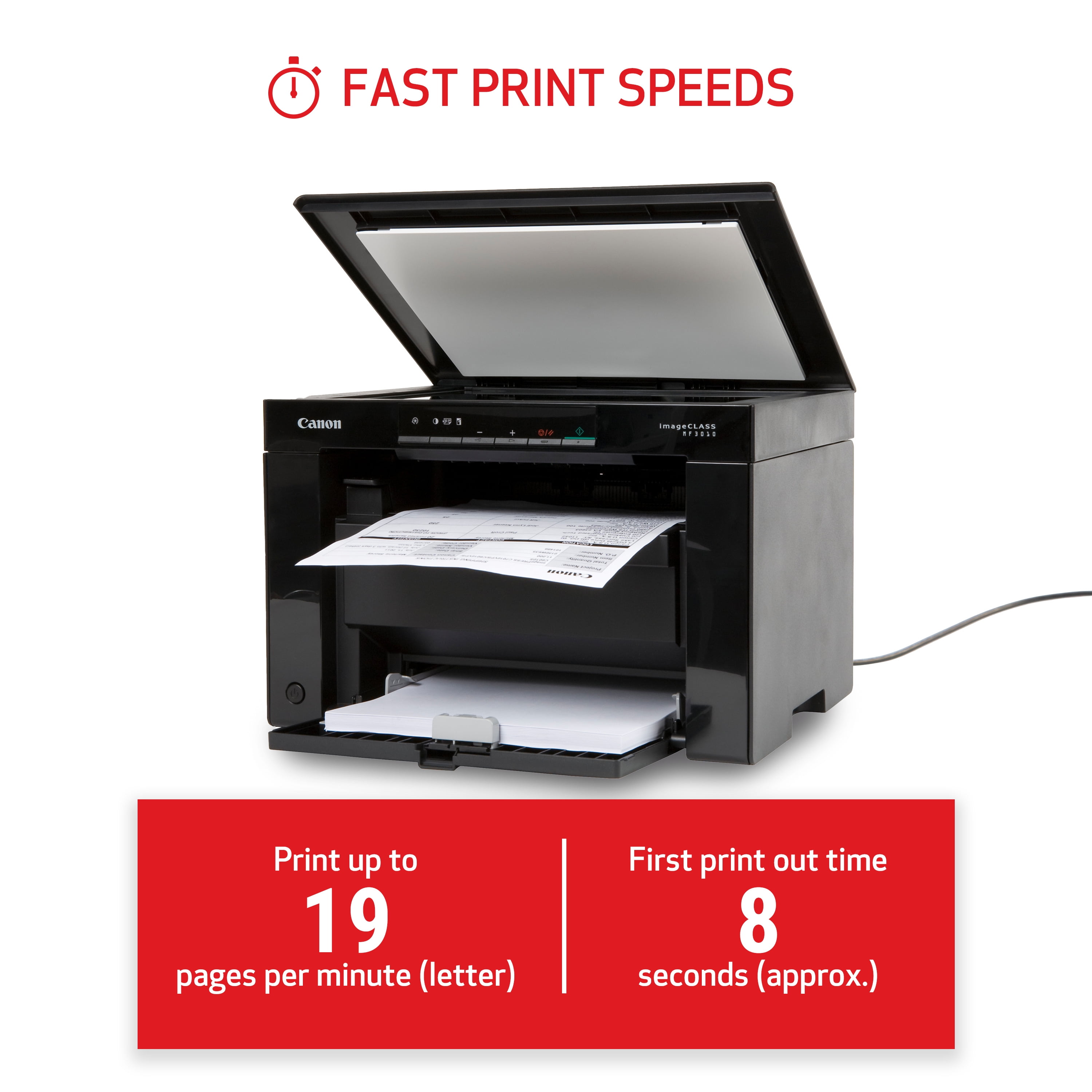 Imprimante Canon i-SENSYS MF3010  multifonction/monochrome/toner/connectivité USB