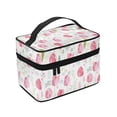thumbnail image 4 of Yiaed Tulips Flowers Print Makeup Bag Travel Cosmetic Bags for Women Girls Zipper Pouch Makeup Organizer, 4 of 4