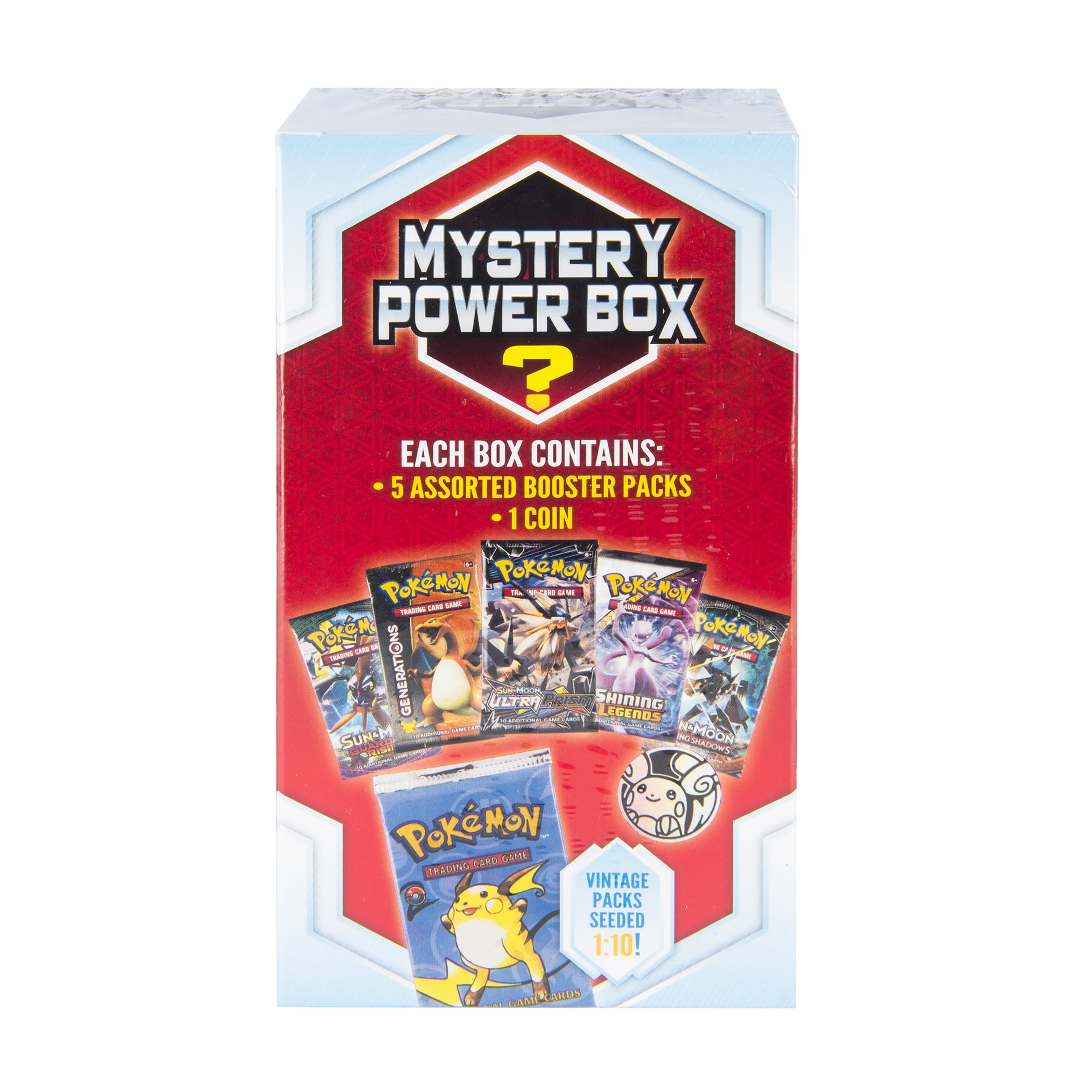 2020 Fast Ship New Pokemon Mystery Power Box 5 Booster Packs Vintage Packs
