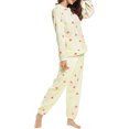thumbnail image 4 of Unique Bargains Women's Winter Loungewear Sleepwear Flannel Pajama Set, 4 of 4