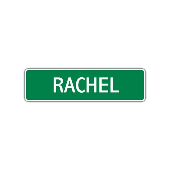 Rachel Girls Children Name Letter Printed Novelty Plaque Decoration Label Indoor Outdoor Unique Wall Aluminum Metal Sign 4"x13.5"