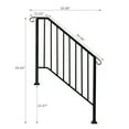 thumbnail image 4 of BaytoCare 4-Step Picket Black Wrought Iron Handrail, 4 of 11