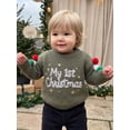 thumbnail image 3 of Cjfdfy TNewborn Baby Boy Girl Christmas Sweater My 1St Christmas Embroidery Long Sleeve Knitted Pullover With Colorful Fur Balls Cute Christmas Party Holiday Sweater Outfit 0-1Y, 3 of 9