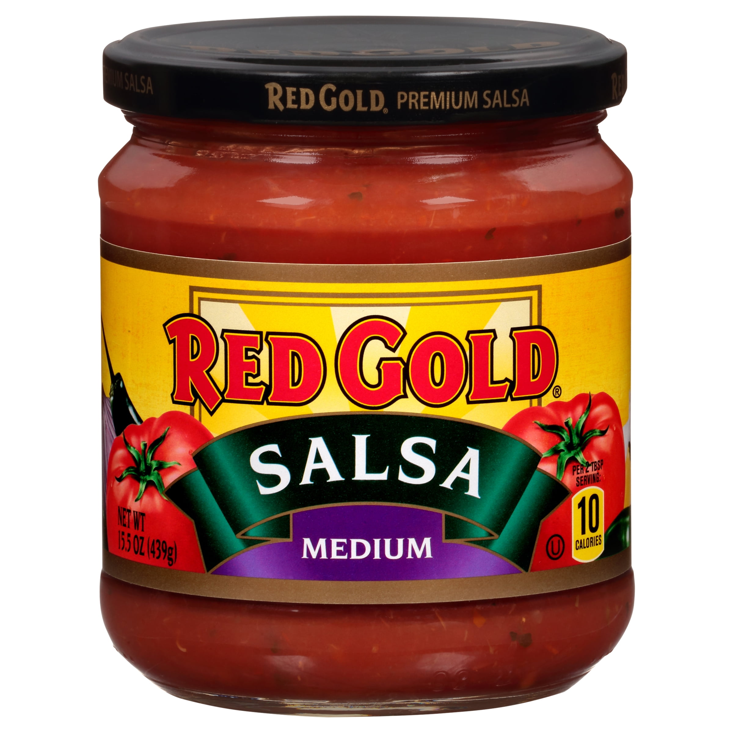 (4 pack) Red Gold Medium Salsa, 15.5 oz Jar