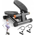 thumbnail image 2 of Stair Stepper with Resistance Bands, Hydraulic Mini Stepper with LCD Monitor, 300LBS Capacity Fitness Stepper for Home Exercise, 2 of 9