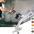 4-Pack Pressure Washer Nozzle Tips - 0°, 15°, 25°, 40° Quick Connect Stainless Steel Spray Tips