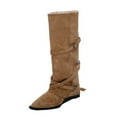 thumbnail image 2 of Roncen Women's Straight-leg Over-the-Knee Boots - Fashion Casual Winter Boots with Solid Color, Pointed Toe and Chunky Low Heel for Daily Wear, 2 of 8