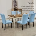 thumbnail image 7 of Foredo Velvet Dining Chairs, Modern Upholstered Dining Room Chair, Side Chairs with Button Tufting and Nailhead Trim for Kitchen Dining Room, Set of 2, Light Blue, 7 of 7