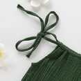 thumbnail image 5 of Mercatoo 0 to 3Y Cotton Dress for Girl Toddler Sleeveless 𝐇𝐚lter Solid Color Linen Pleated Feeling Suitable Dresses, 5 of 6