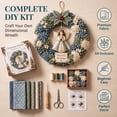 thumbnail image 5 of PYURTEP Christmas 3D Fabric Poke Wreath Diy Kit, Christmas Wreath Craft Set for Beginners, Holiday Art Project for Home Door Wall Holiday Decor, 5 of 9
