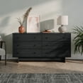 thumbnail image 5 of Prepac Finnley 6-Drawer Dresser in Black Oak, Dresser for Bedroom, Extra-Wide Chest of Drawers with Storage, Modern Clothing Organizer for Home, Bedroom, Living Room, 16" D x 61" W x 31" H, 5 of 13