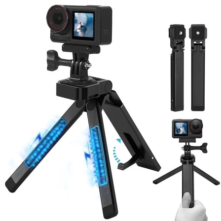 Magnetic Camera Tripod Mount for DJI Osmo Pocket 3/ Action 5 Pro / Insta360 X5 Mini multifunctional tripod