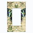 thumbnail image 5 of Metal Light Switch Plate Cover Colorful Floral Butterfly Green Damask BUT028, 5 of 13
